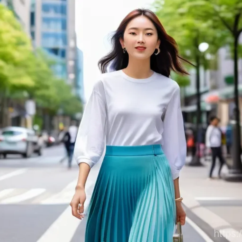 친환경 물병의 장점 - **Prompt 1: The Stylish Urbanite and Her Eco-Chic Bottle**
A young Japanese woman in her early t...