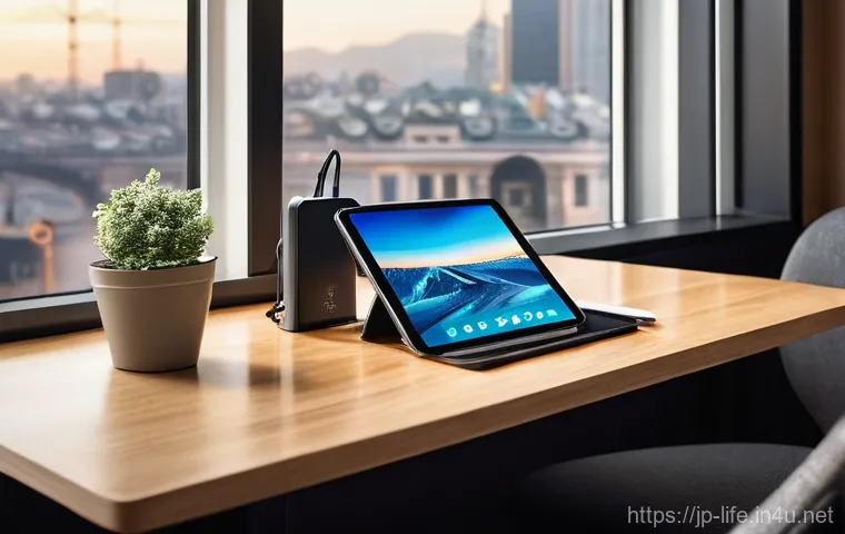 미니 멀티탭의 효율적인 활용법 - **Prompt: The Effortlessly Organized Workspace**
    A young professional woman, in her late 20s, wi...